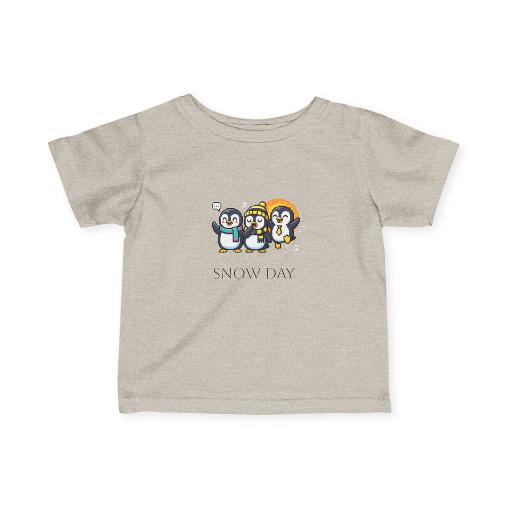 Infant Tee — Cute Penguin 'Snow Day' Winter Baby Shirt