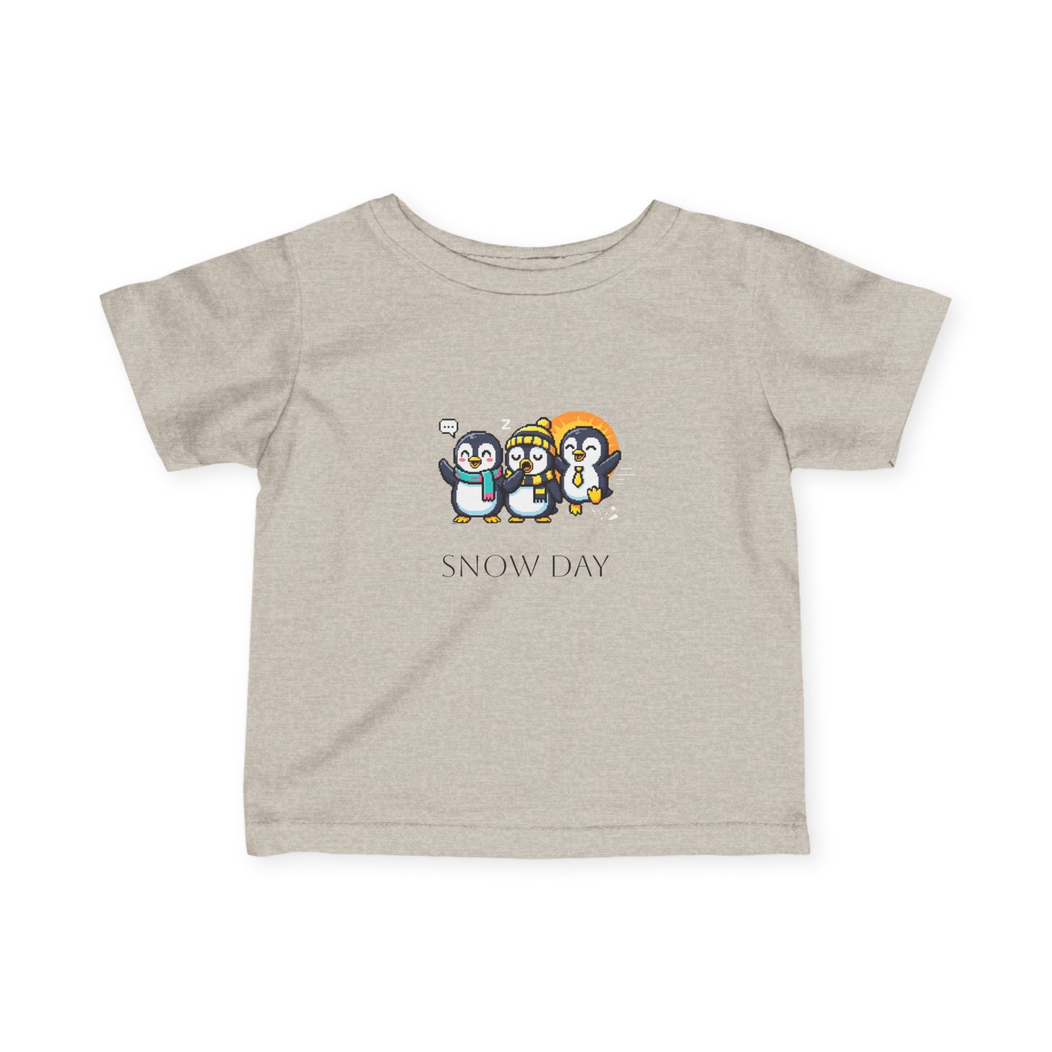 Infant Tee — Cute Penguin 'Snow Day' Winter Baby Shirt