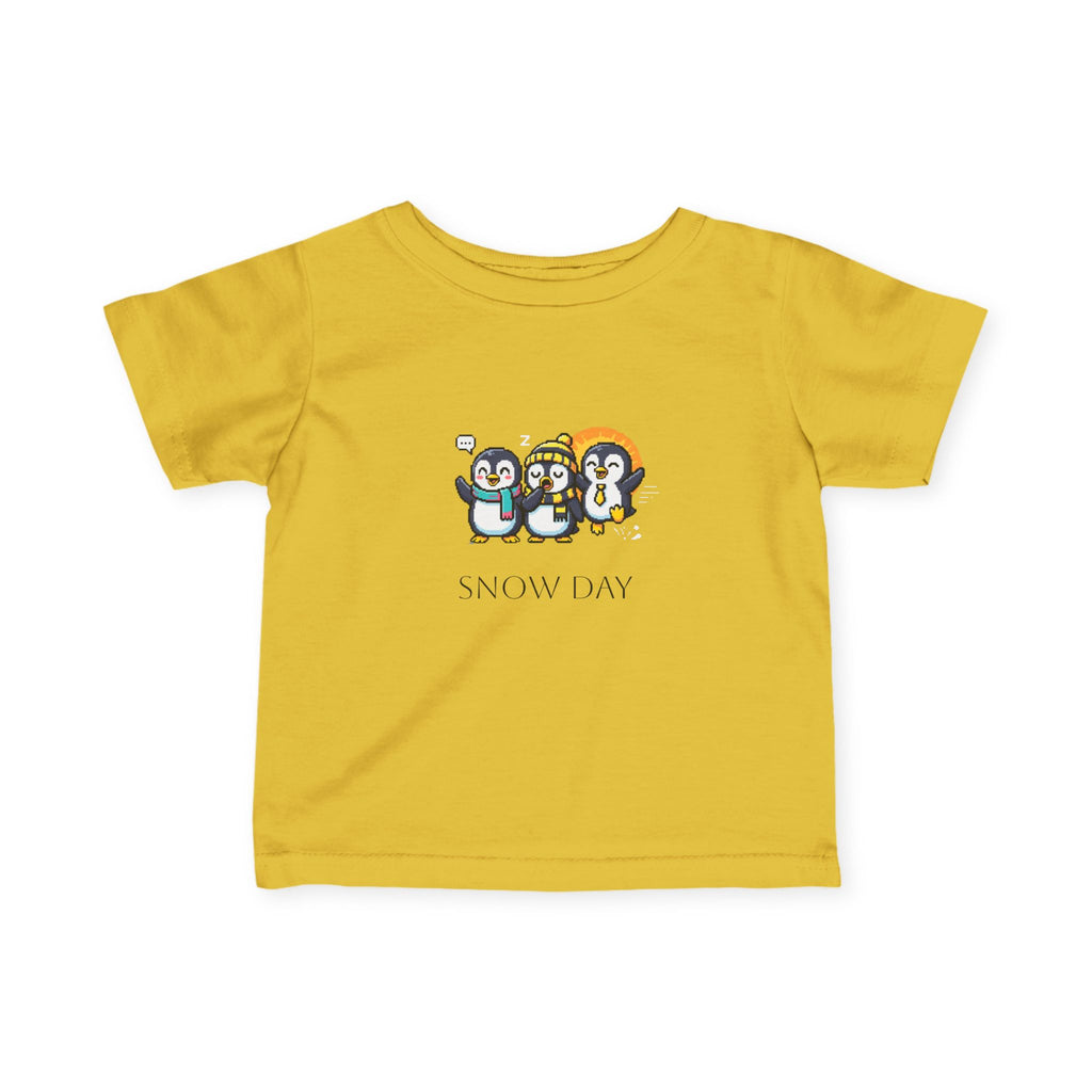 Infant Tee — Cute Penguin 'Snow Day' Winter Baby Shirt
