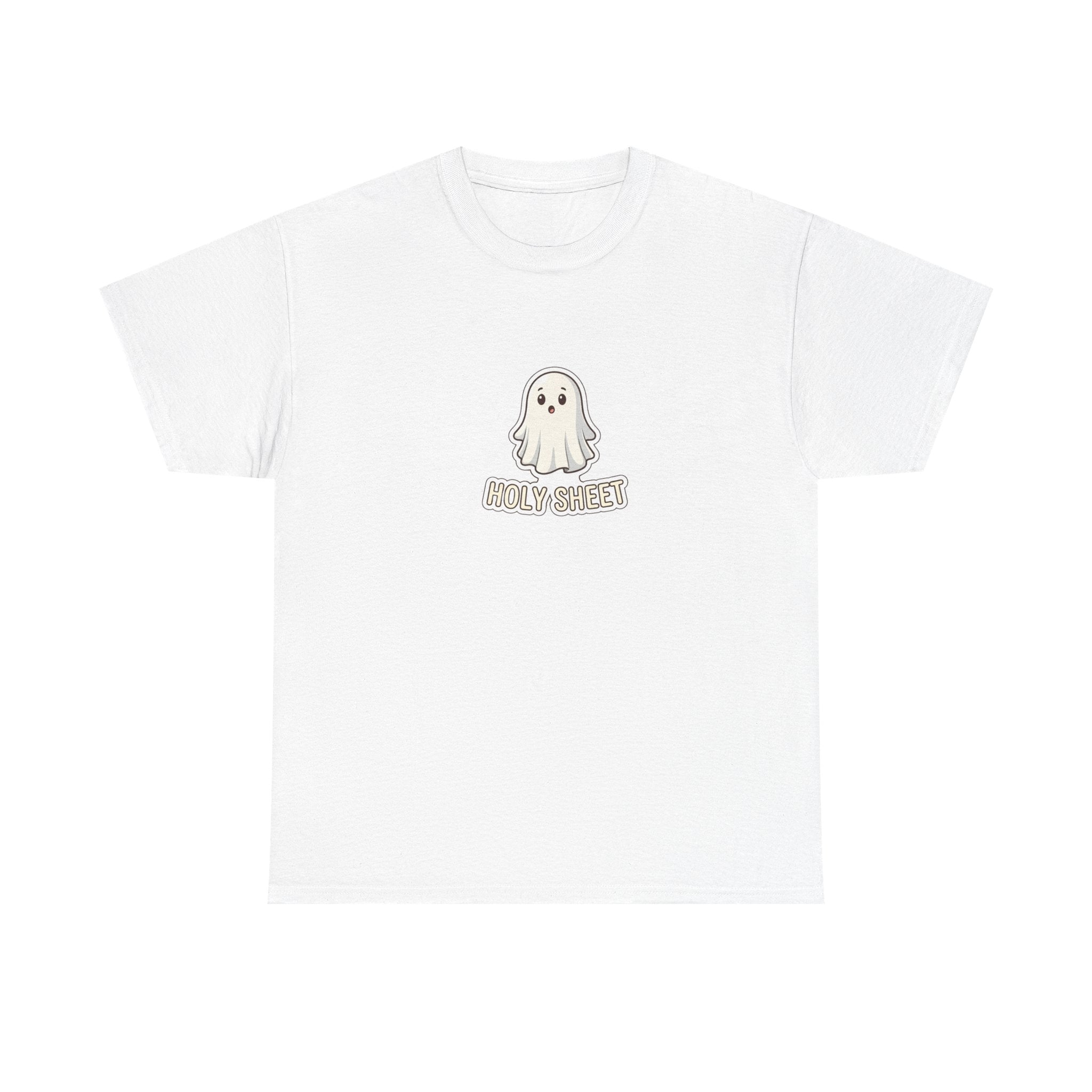 Ghost Graphic Tee - "Holy Sheet" Cute Halloween Shirt
