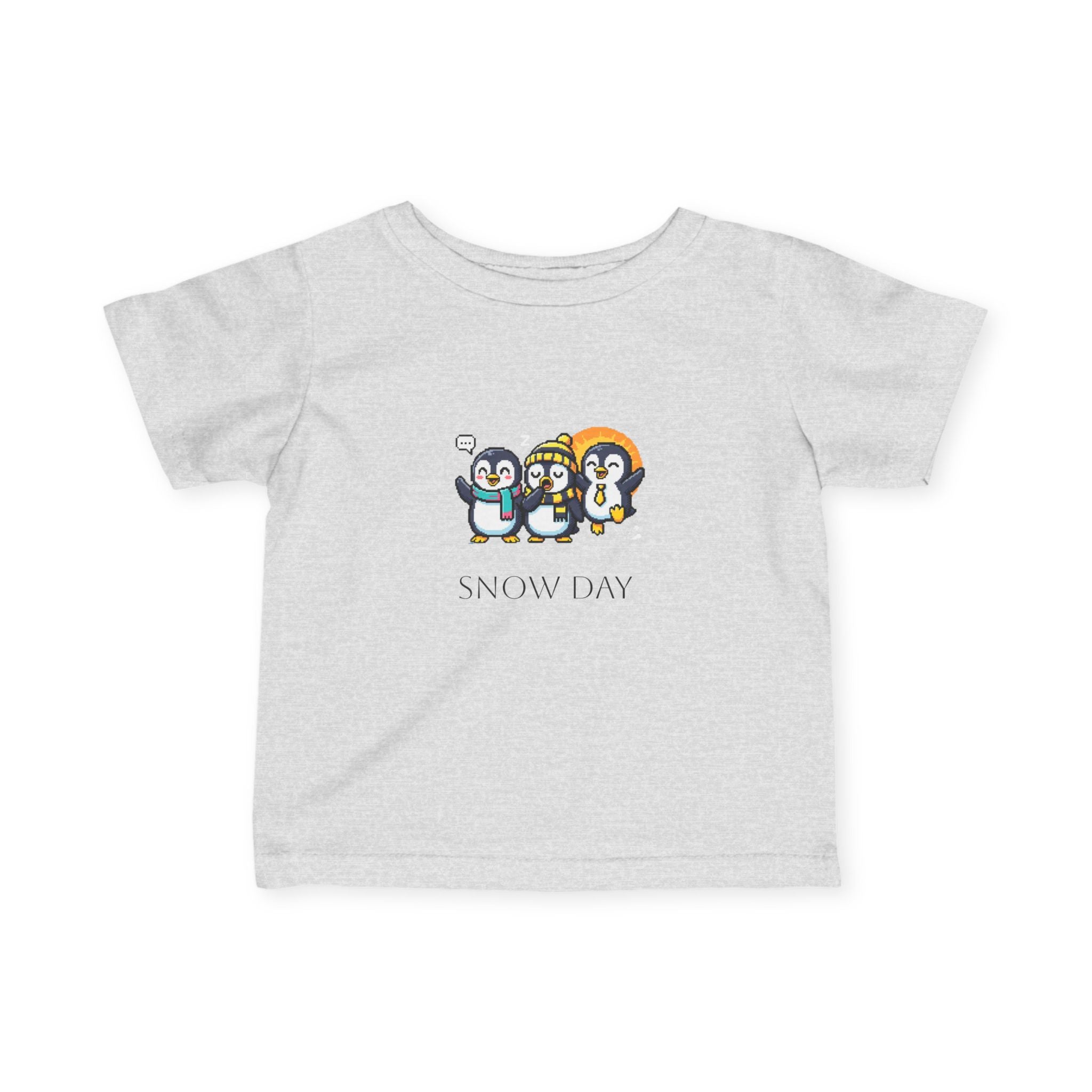 Infant Tee — Cute Penguin 'Snow Day' Winter Baby Shirt