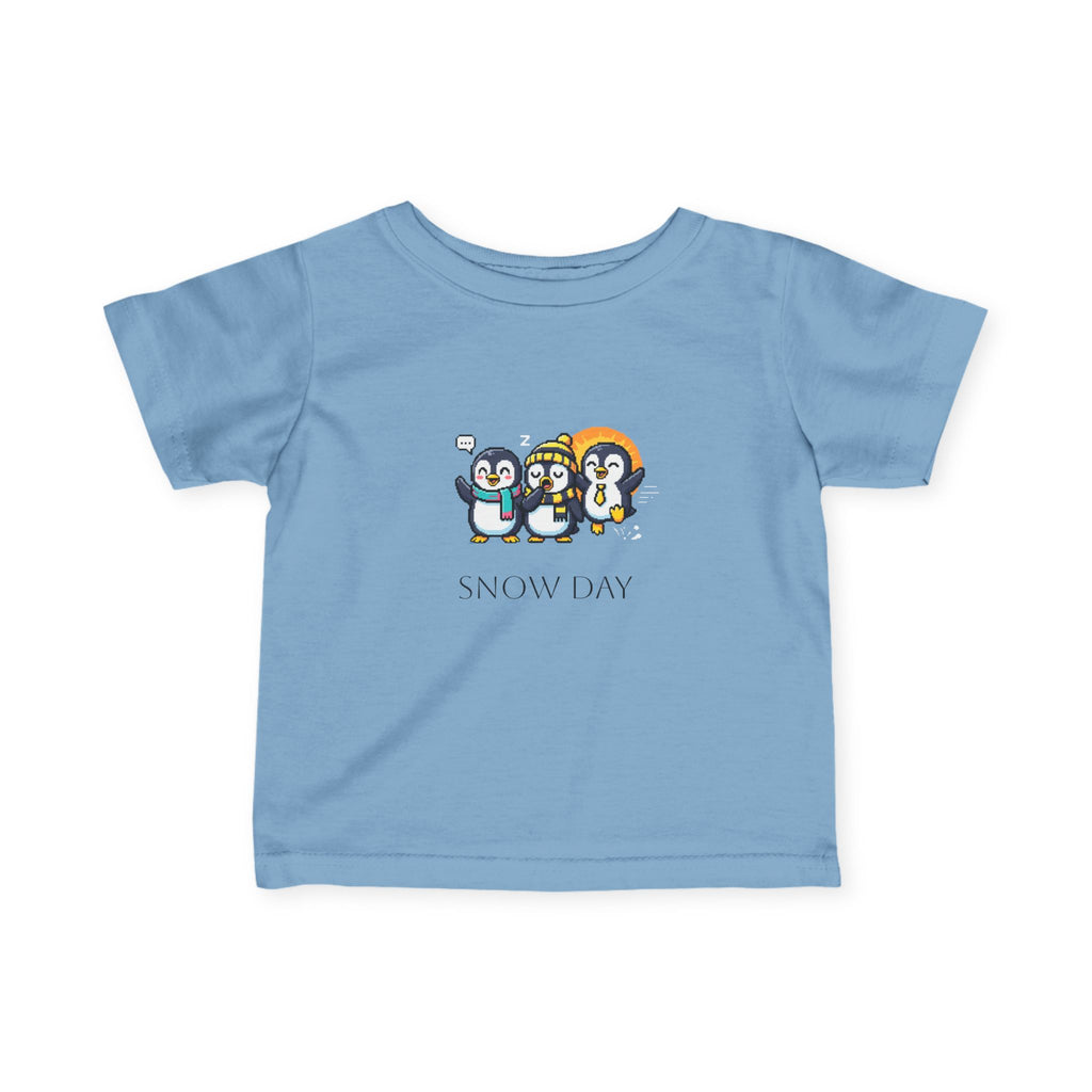 Infant Tee — Cute Penguin 'Snow Day' Winter Baby Shirt
