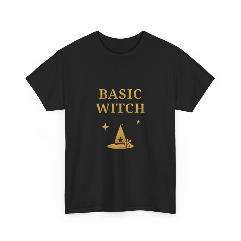 Basic Witch T-Shirt — Cute Gold Witch Hat Graphic Tee