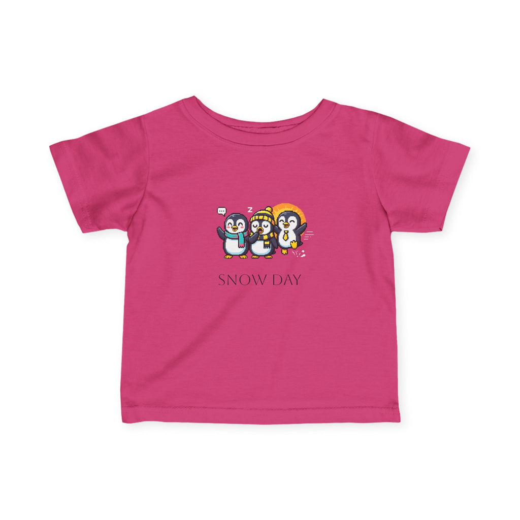 Infant Tee — Cute Penguin 'Snow Day' Winter Baby Shirt