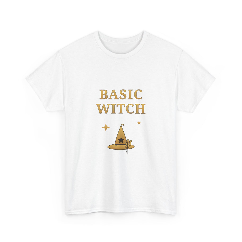 Basic Witch T-Shirt — Cute Gold Witch Hat Graphic Tee
