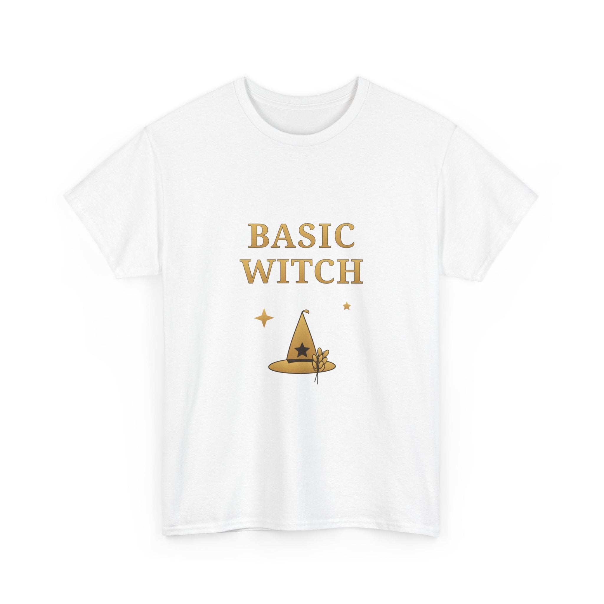 Basic Witch T-Shirt — Cute Gold Witch Hat Graphic Tee