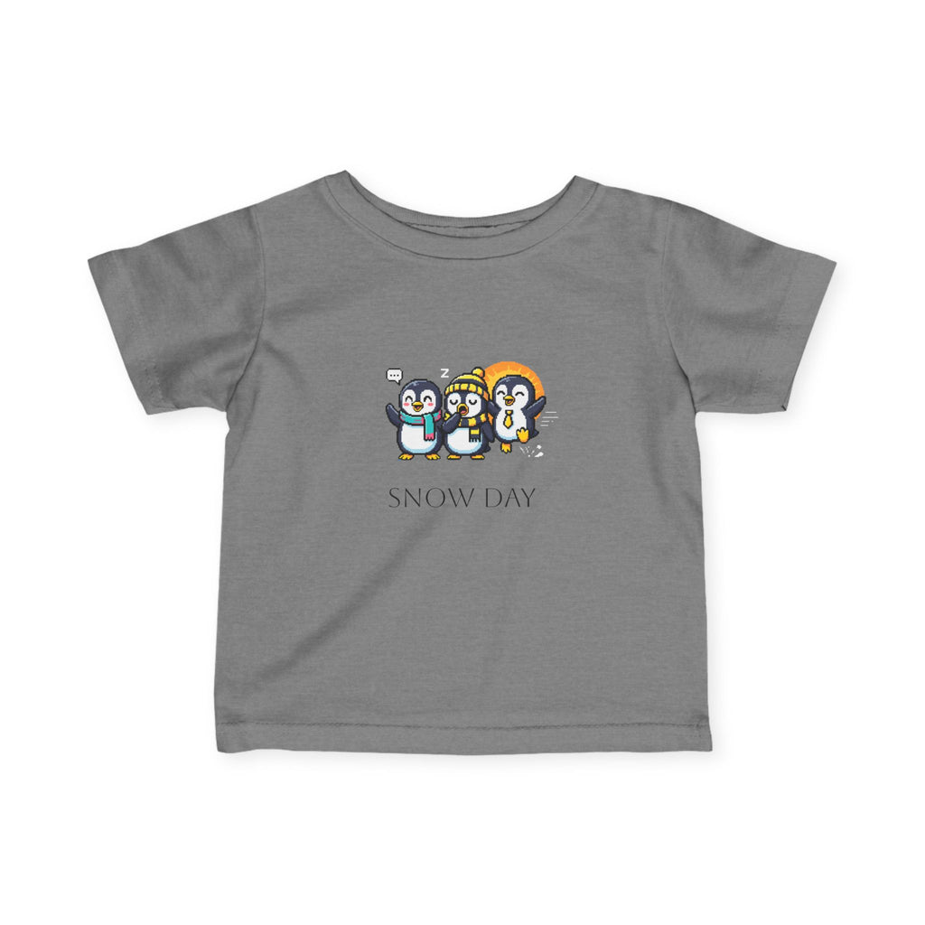 Infant Tee — Cute Penguin 'Snow Day' Winter Baby Shirt