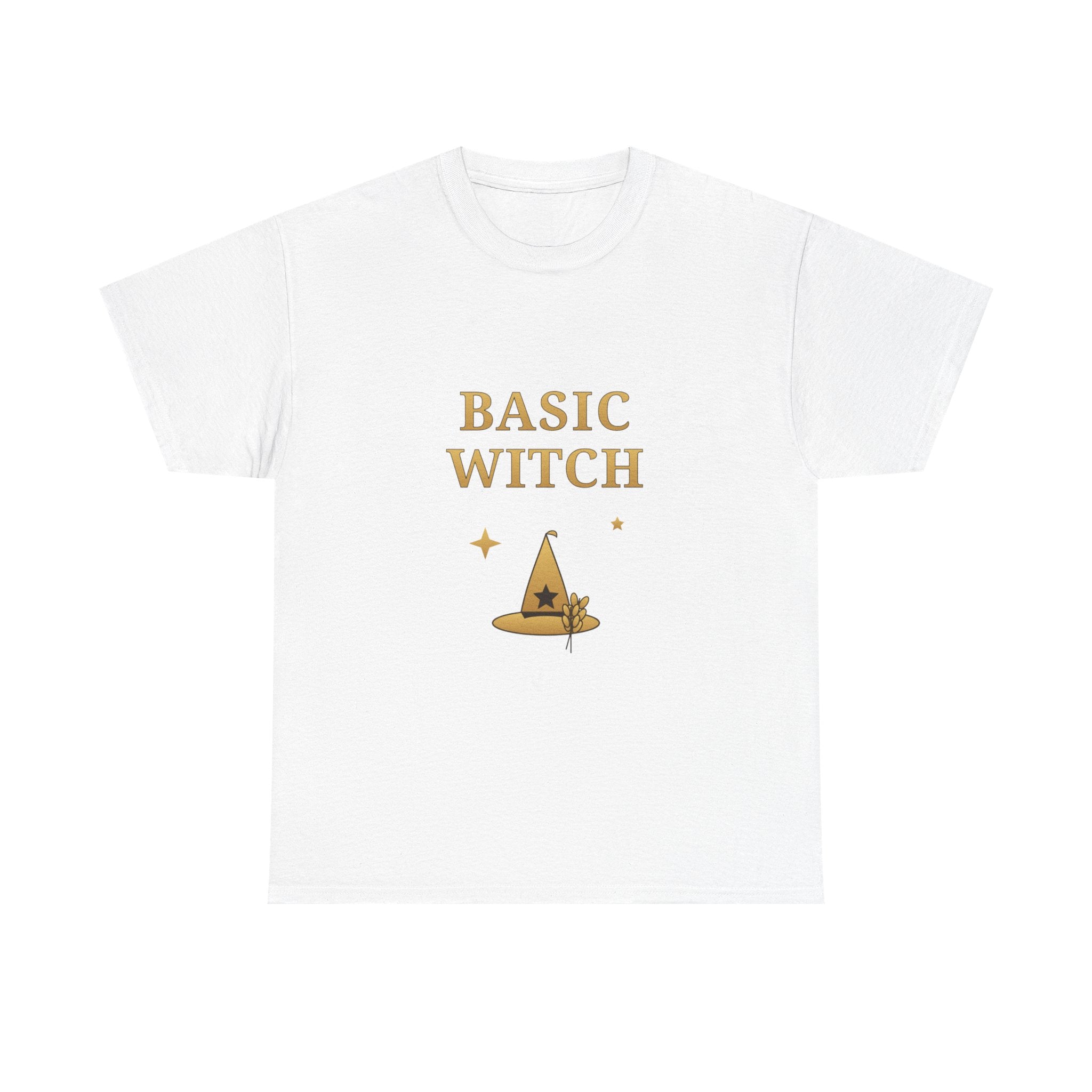 Basic Witch T-Shirt — Cute Gold Witch Hat Graphic Tee
