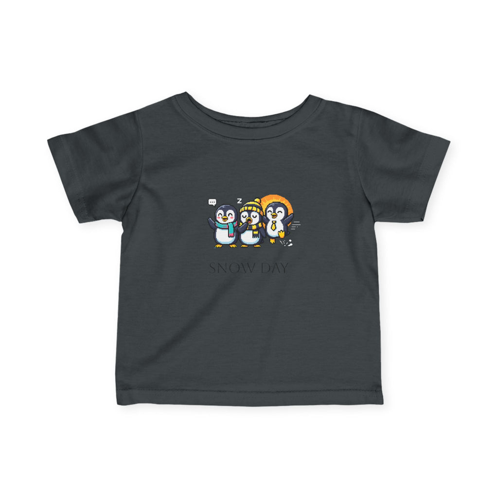 Infant Tee — Cute Penguin 'Snow Day' Winter Baby Shirt