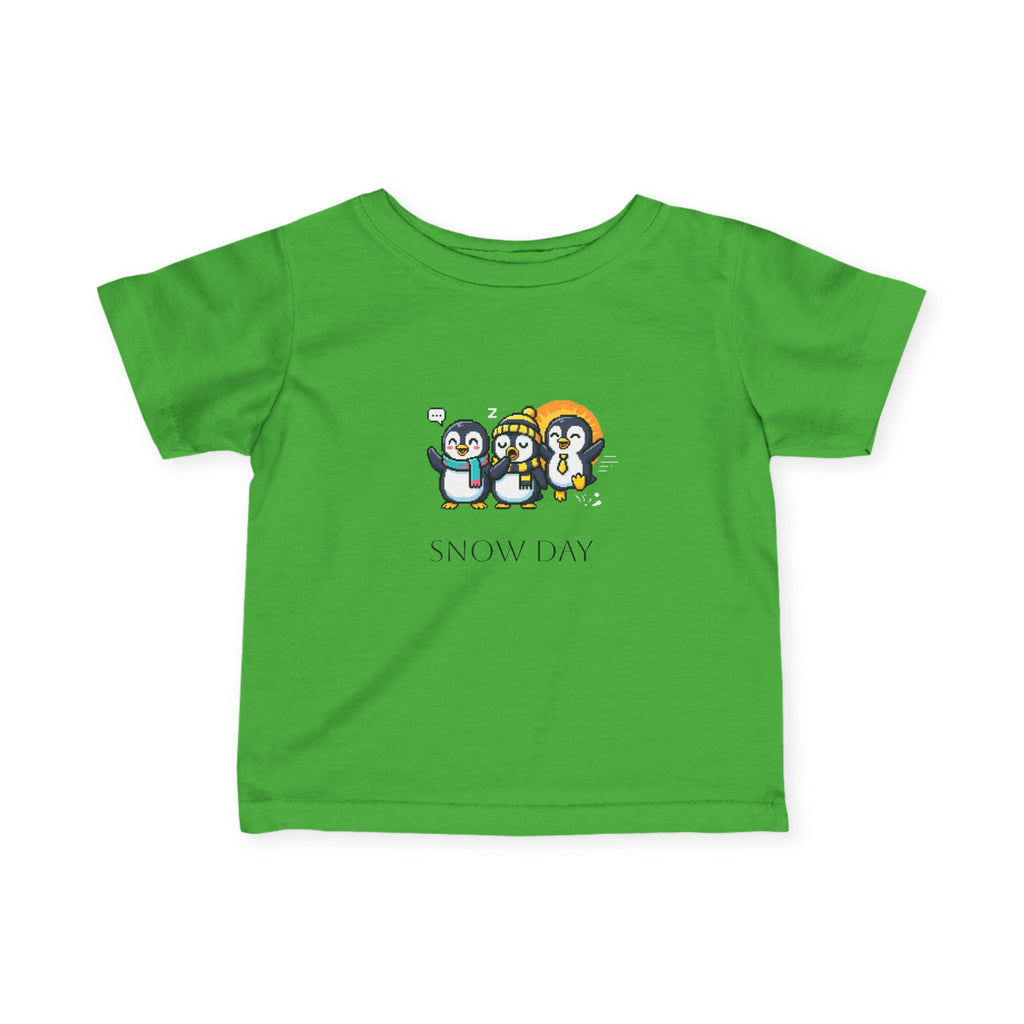 Infant Tee — Cute Penguin 'Snow Day' Winter Baby Shirt
