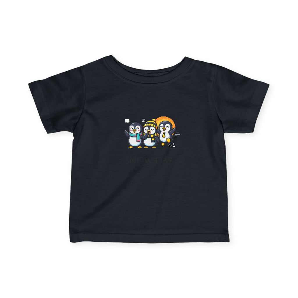 Infant Tee — Cute Penguin 'Snow Day' Winter Baby Shirt