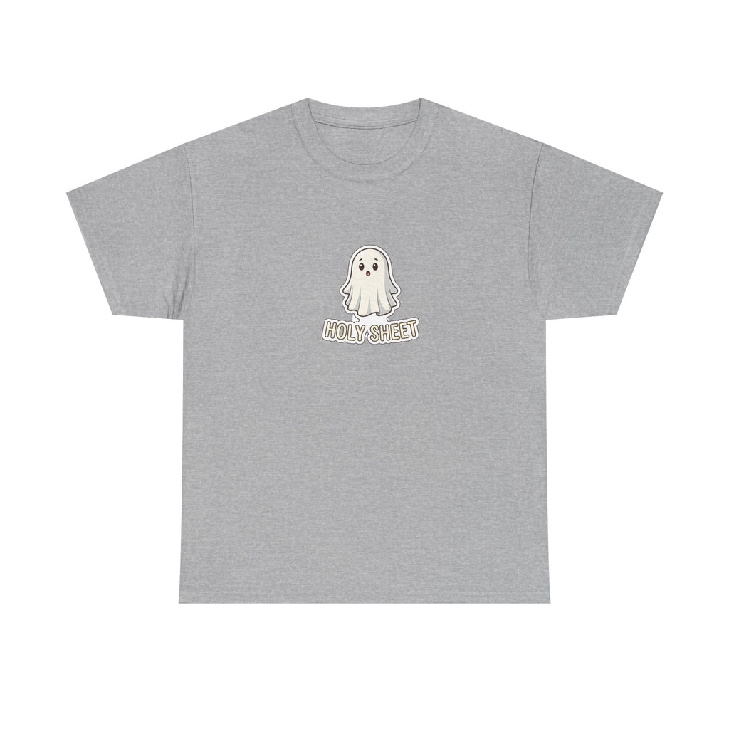 Ghost Graphic Tee - "Holy Sheet" Cute Halloween Shirt
