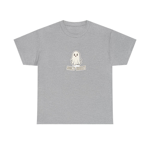 Ghost Graphic Tee - "Holy Sheet" Cute Halloween Shirt