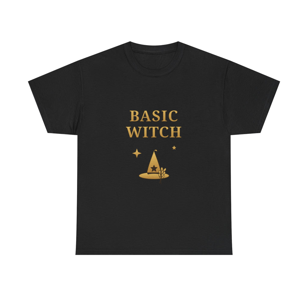 Basic Witch T-Shirt — Cute Gold Witch Hat Graphic Tee