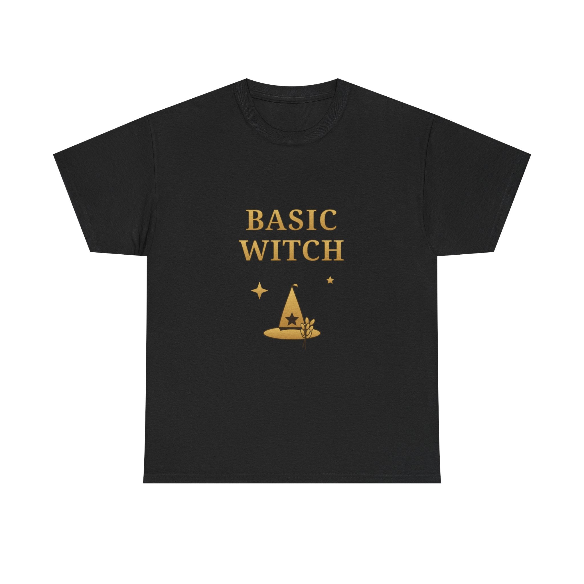 Basic Witch T-Shirt — Cute Gold Witch Hat Graphic Tee