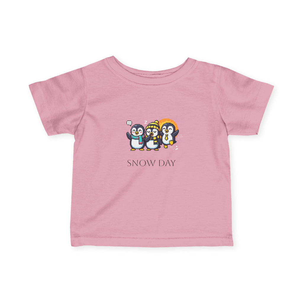 Infant Tee — Cute Penguin 'Snow Day' Winter Baby Shirt
