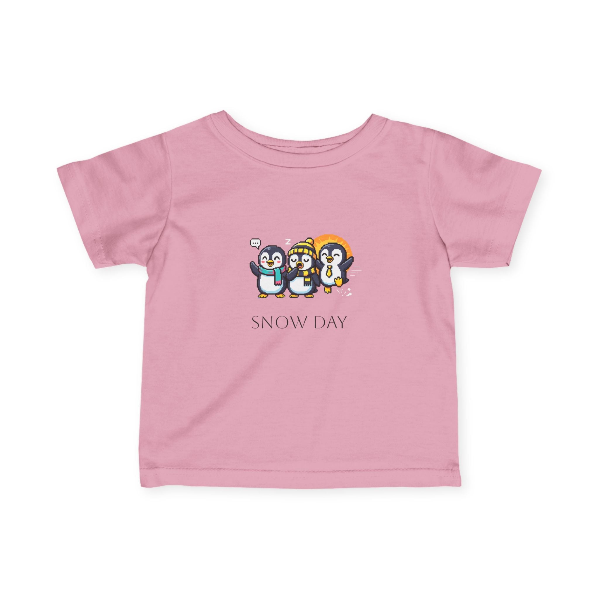 Infant Tee — Cute Penguin 'Snow Day' Winter Baby Shirt